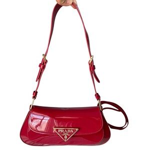 Prada Glossy Red Shoulder Bag